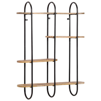 Vägghylla Trä 90x20x116,5 cm mango massivt grovt trä