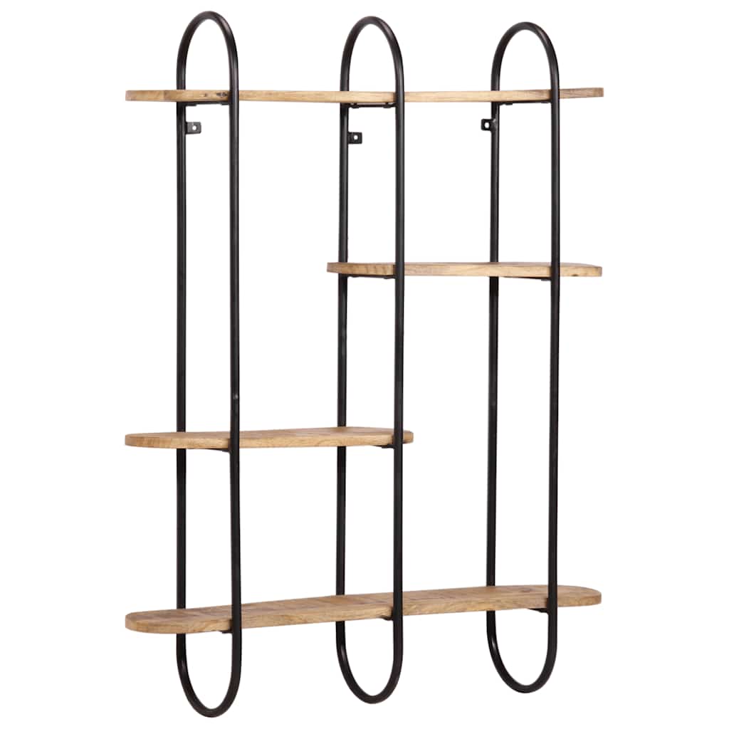 Vägghylla Trä 90x20x116,5 cm mango massivt grovt trä