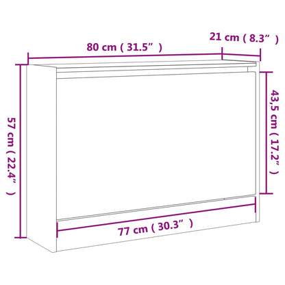 Kenkäteline Kenkäkaappi Kenkähylly musta 80x21x57 cm