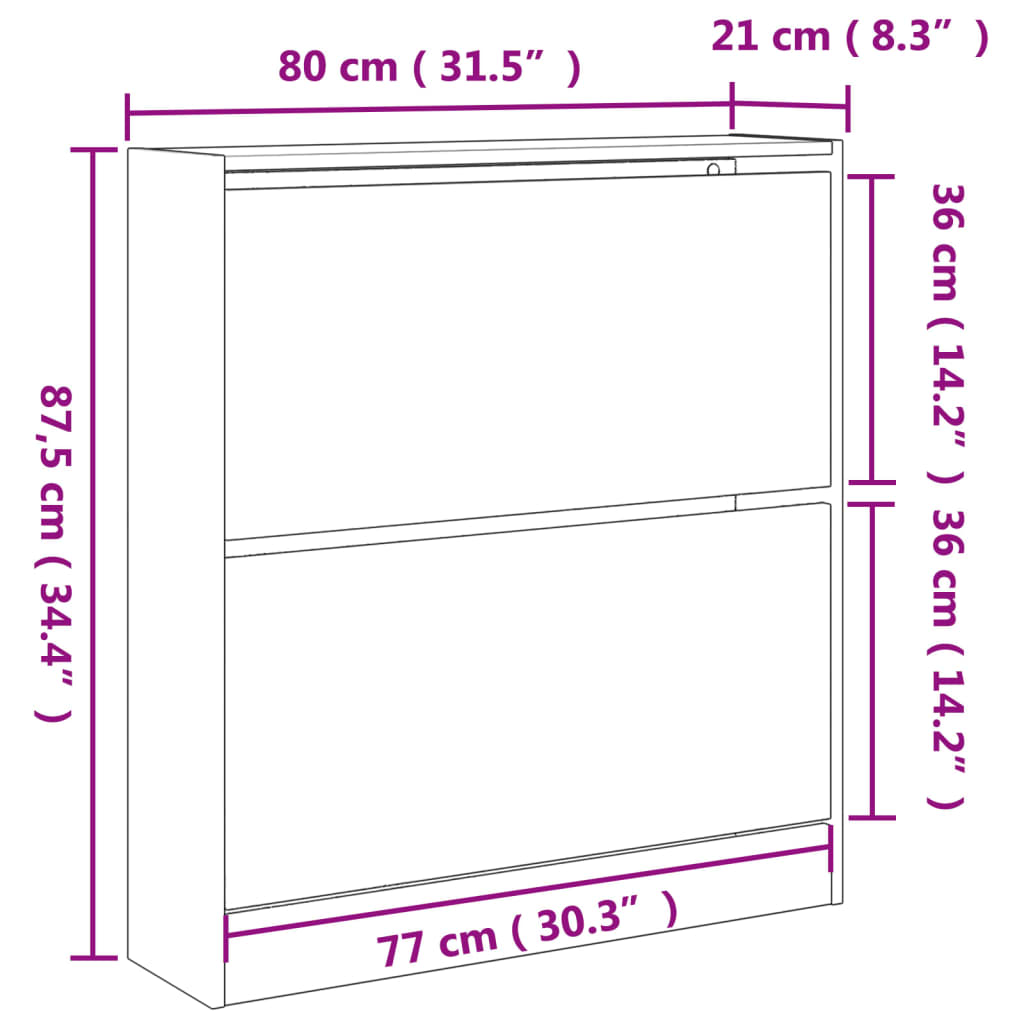 Kenkäteline Kenkäkaappi Kenkähylly musta 80x21x87,5 cm