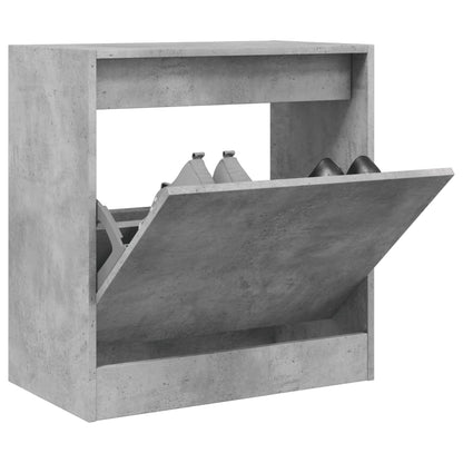 Skoställ Skoskåp betonggrå Skohylla 60x34x63,5 cm