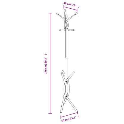 Klädhängare vit 176 cm pulverlackerat järn