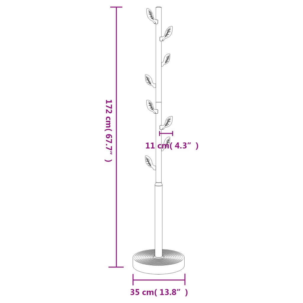 Vaateripustin vaaleanpunainen 172 cm jauhemaalattu rauta