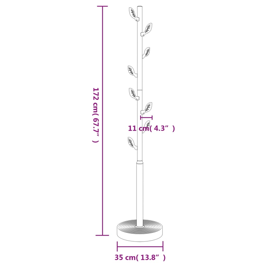 Vaateripustin sininen 172 cm jauhemaalattu rauta