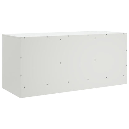 TV-möbel vit TV-skåp 99x39x44 cm stål