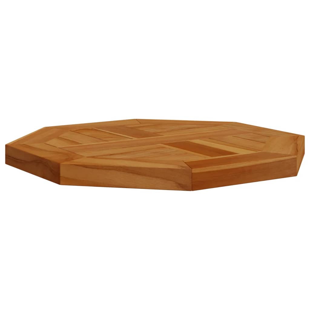 Bordsskiva massiv teak 40x40x2,5 cm åttakantig