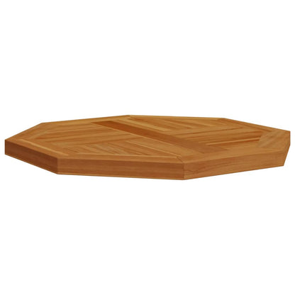 Bordsskiva massiv teak 50x50x2,5 cm åttakantig