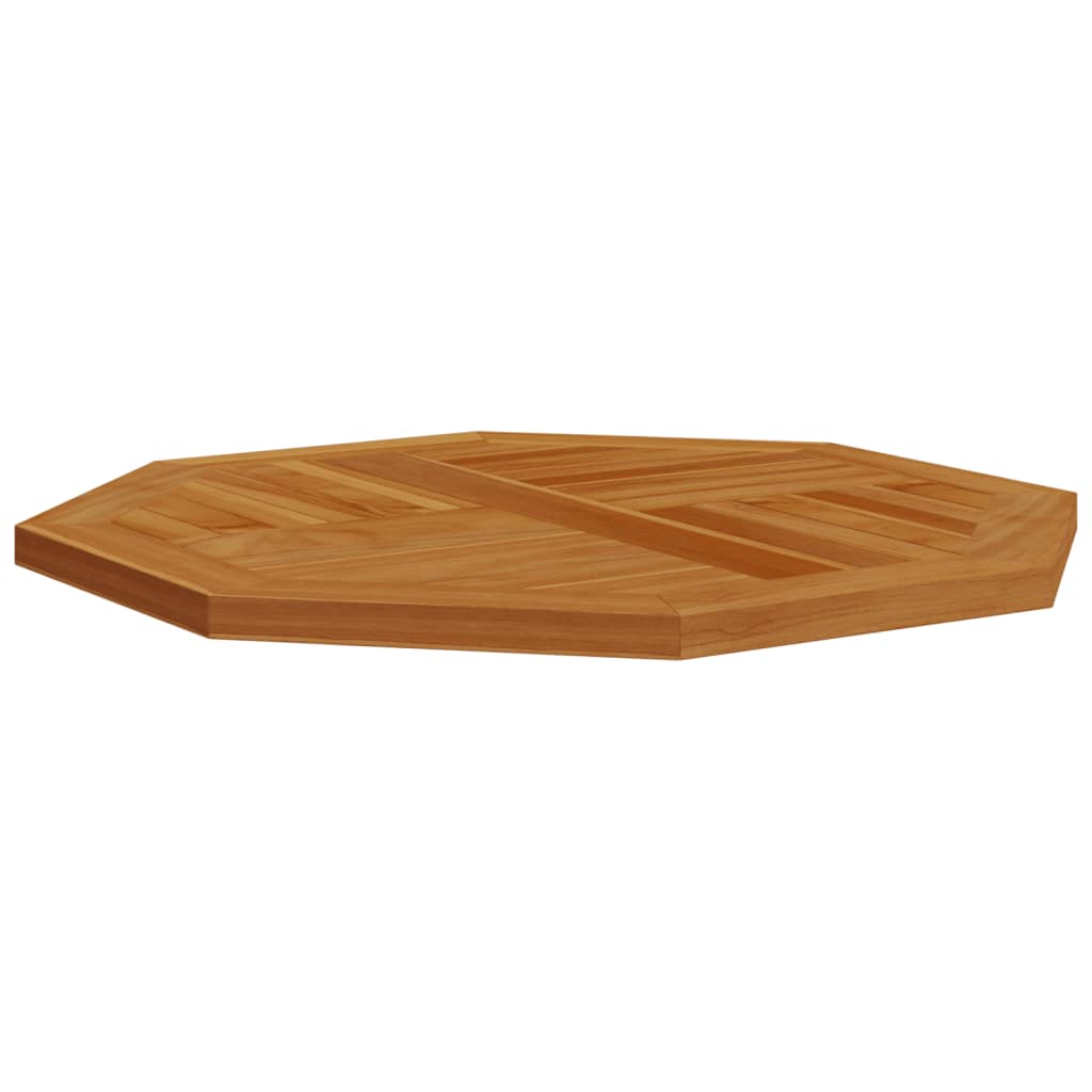 Bordsskiva massiv teak 60x60x2,5 cm åttakantig