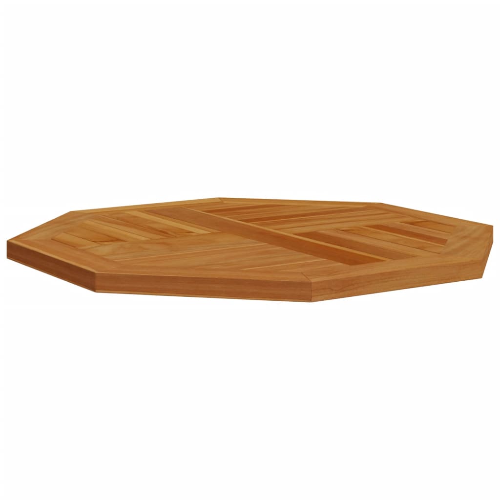 Bordsskiva massiv teak 70x70x2,5 cm åttakantig