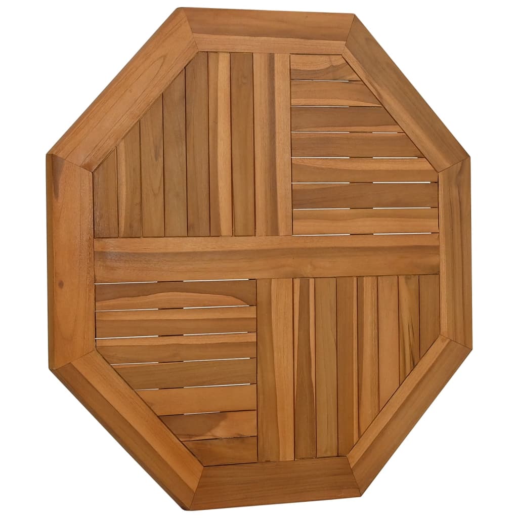 Bordsskiva massiv teak 80x80x2,5 cm åttakantig