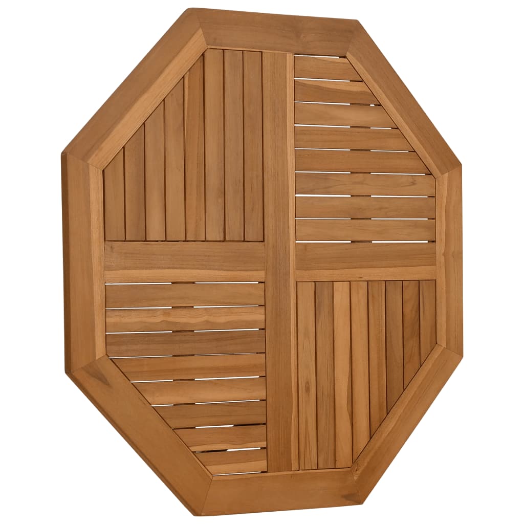 Bordsskiva massiv teak 90x90x2,5 cm åttakantig