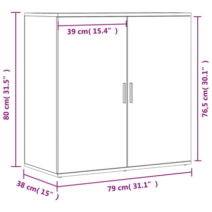 Skänk svart 79x38x80 cm