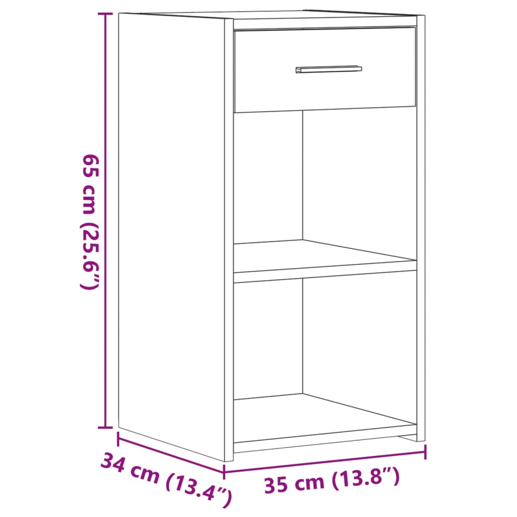 Sängbord Nattduksbord vit 35x34x65 cm