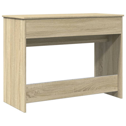 Sminkbord med spegel sonoma-ek 100x45x76 cm