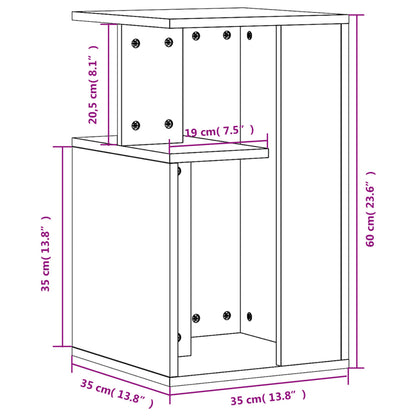 Sidobord vit 35x35x60 cm