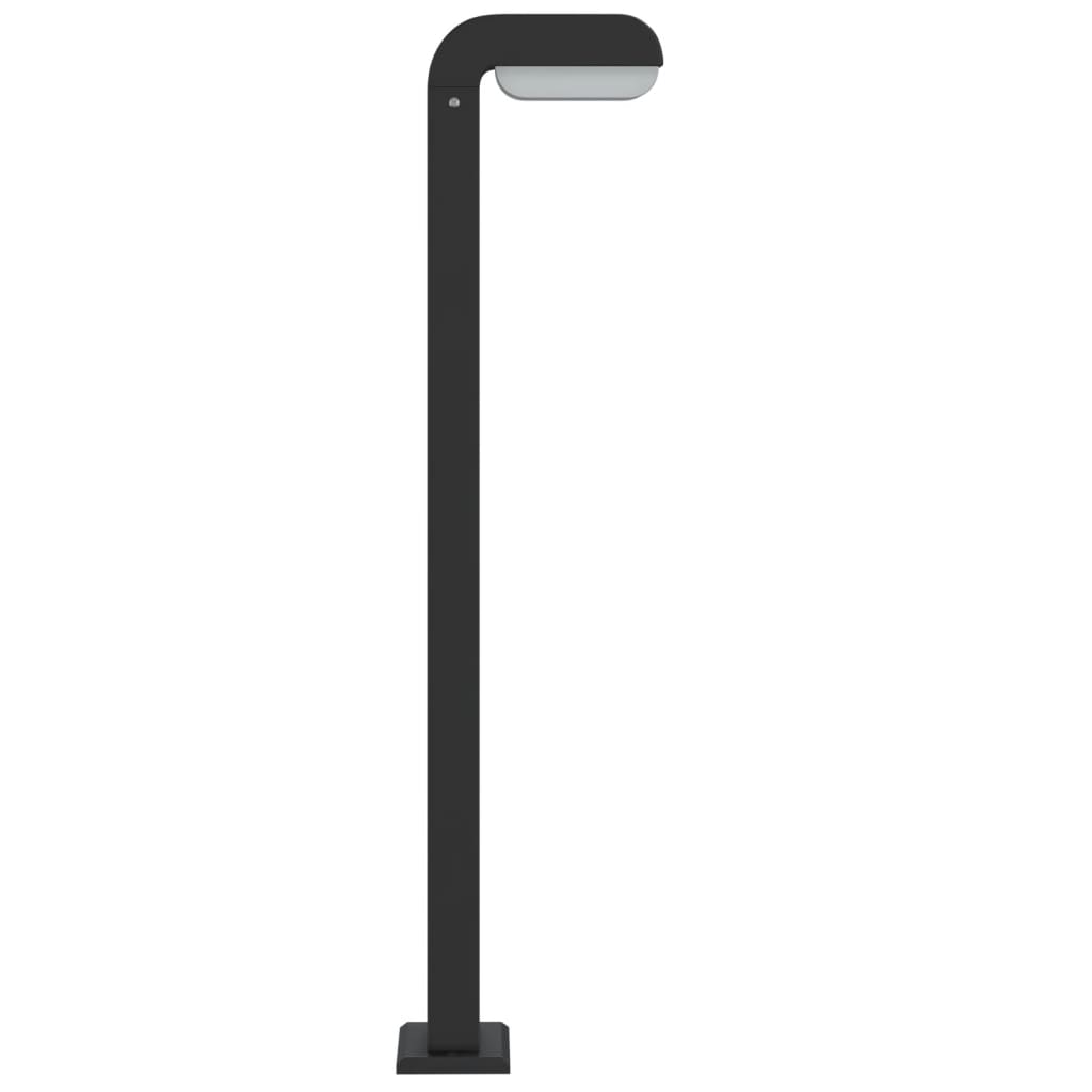 Trädgårdsbelysning Utomhusgolvlampa 3st svart 80 cm gjuten aluminium