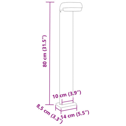 Trädgårdsbelysning Utomhusgolvlampa 3st svart 80 cm gjuten aluminium