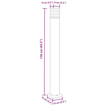 Trädgårdsbelysning Utomhusgolvlampa svart 110 cm aluminium