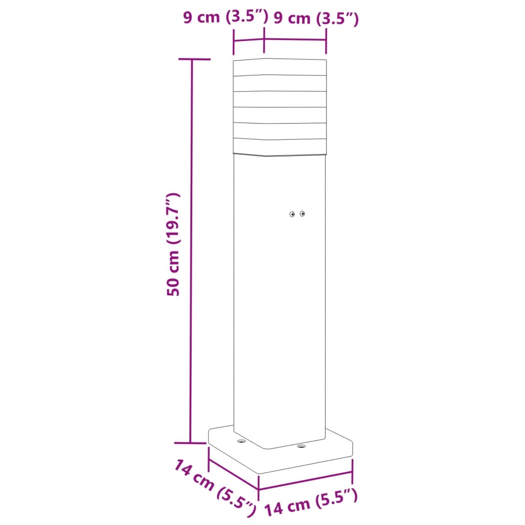 Trädgårdsbelysning Utomhusgolvlampa med eluttag svart 50 cm aluminium