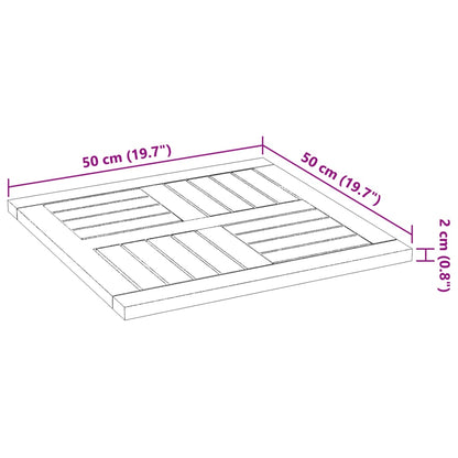 Pöytälevy 50x50x2 cm neliömäinen massiivi akaasia