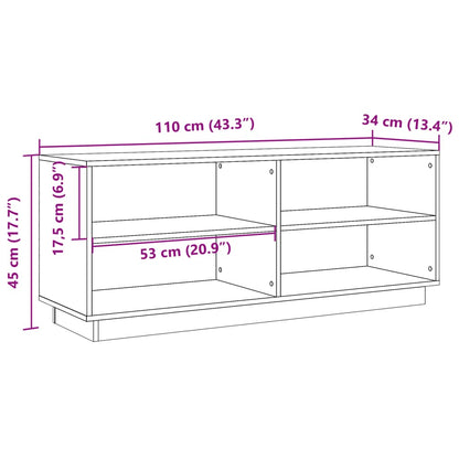 TV-möbel brun TV-möbel brun TV-bänk vaxbrun furu 110x34x45 cm