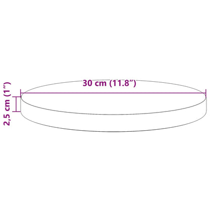 Bordsskiva massiv furu rund vaxad brun Ø30x2,5 cm