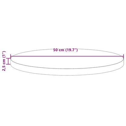 Bordsskiva massiv furu rund vaxad brun Ø50x2,5 cm