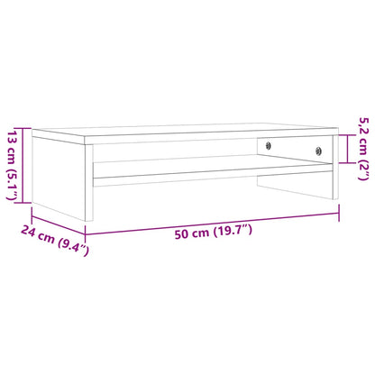 TV-möbel brun vaxbrun Skärmställ 50x24x13 cm massiv trä furu