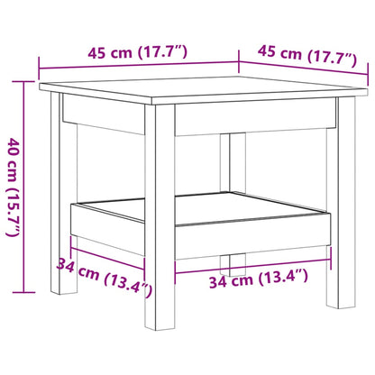 Soffbord brun vaxbrun 45x45x40 cm furu