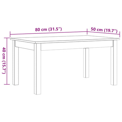 Soffbord brun vaxbrun 80x50x40 cm furu