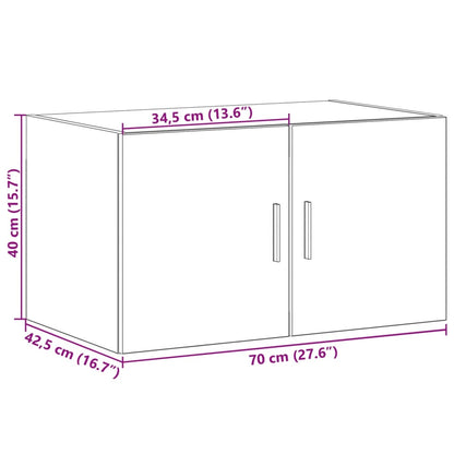 Väggskåp vit 70x42,5x40 cm konstruerat trä