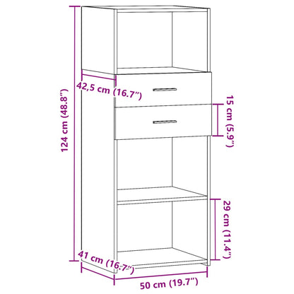 Skåp sonoma ek 50x42,5x124 cm