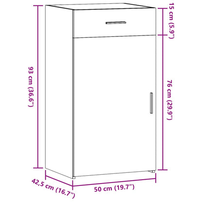 Skänk Sonoma ek 50x42,5x93 cm