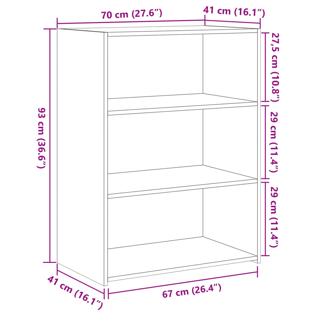 Skänk Sonoma ek 70x41x93 cm