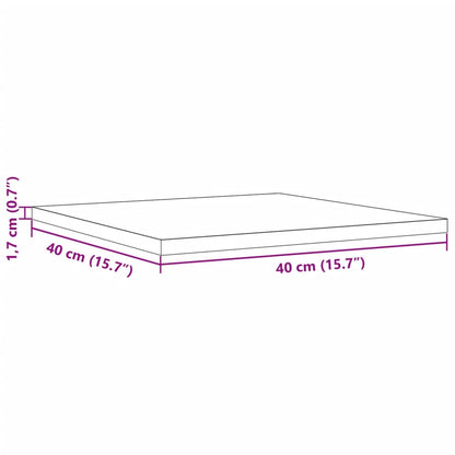 Bordsskiva massiv furu natur 40x40x1,7 cm fyrkantig