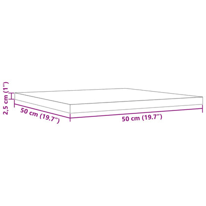 Bordsskiva massiv furu natur 50x50x2,5 cm fyrkantig