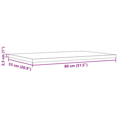 Bordsskiva massiv furu natur 80x53x2,5 cm rektangulär 3 st