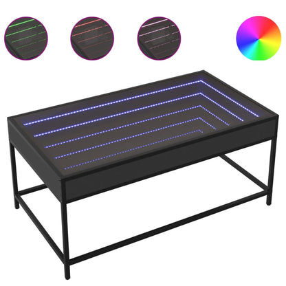 Sohvapöytä Infinity LEDillä musta 90x50x41 cm