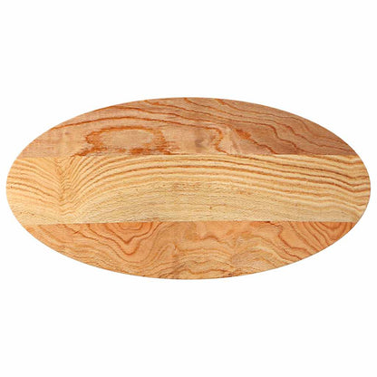 Bordsskiva ljusbrun 100x50x2 cm massiv ek oval