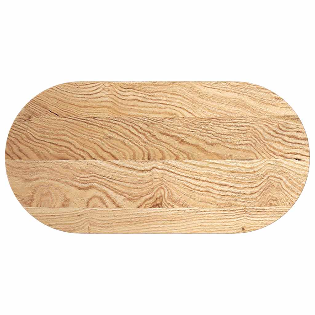 Bordsskiva 100x50x2 cm massiv ek oval