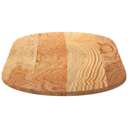 Bordsskiva ljusbrun 120x60x2 cm massiv ek oval