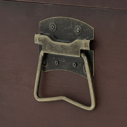 Förvaringskista med spärrar mörkbrun 79,5x39,5x39,5 cm plywood