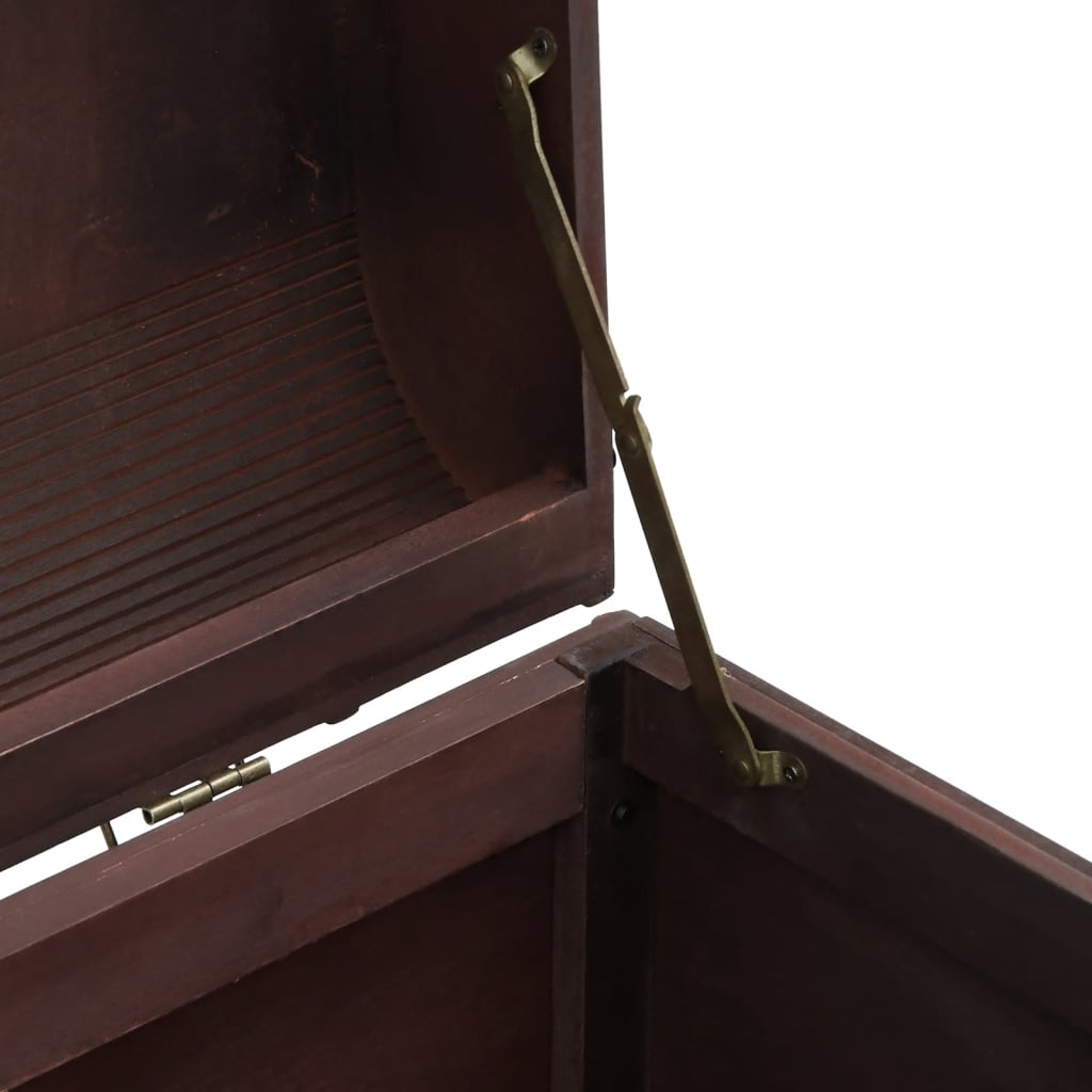 Förvaringskista med spärrar mörkbrun 79,5x39,5x39,5 cm plywood