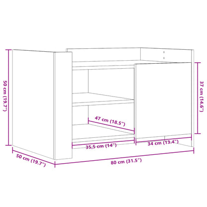 Soffbord sonoma ek 80x50x50 cm