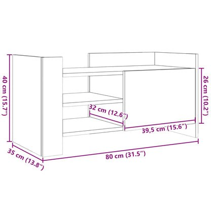 TV-möbel brun ek TV-bänk 80x35x40 cm