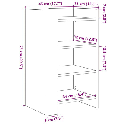 Skänk Sonoma ek 45x35x75 cm