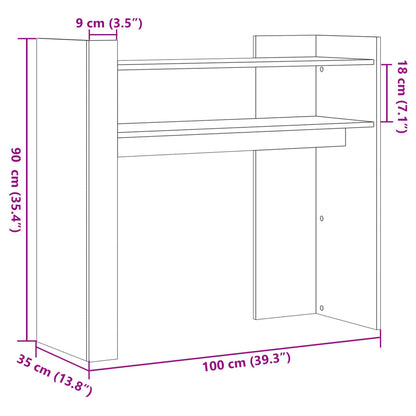 Avlastningsbord konsolbord svart 100x35x90 cm