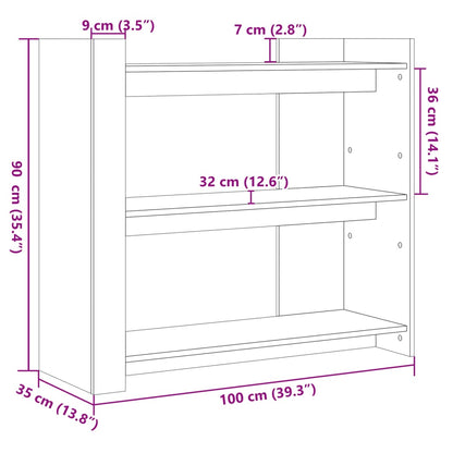 Avlastningsbord konsolbord svart 100x35x90 cm