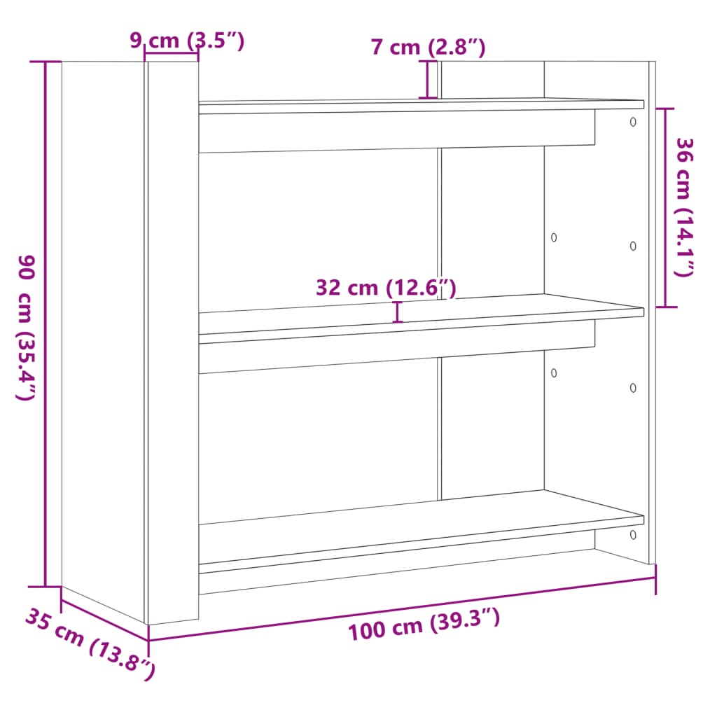 Avlastningsbord konsolbord betonggrå 100x35x90 cm