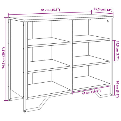 Skänk Sonoma ek 91x35,5x74,5 cm